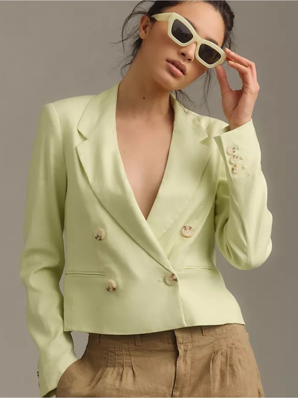 Maeve by Anthropologie Linen Blend Blazer 3X